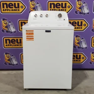 3.8 cu. ft. Capacity Washer Deep Fill Option Quick Wash Cycle Stainless Steel Wash Basket  7.0 cu. ft. Large Capacity Electric Dryer Auto Dry Wrinkle Prevent Option Hamper Door + View more Washer Model- MVW4005SW,  Washer condition- Scratch & Dent Minor  Dryer Model- MED4005SW  Dryer condition- Open Box - Image 6