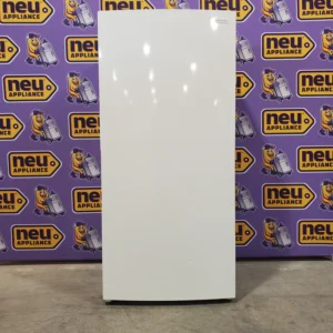 General Appliance Color/Finish White Manufacturer Color/Finish White Cabinet Color White Toe Grille Color White Handle Color Stainless steel Dimensions Actual Width (Inches) 32.625 Height to Top of Case (Inches) 70 Common Width (Inches) 33 Height to Top of Door (Inches) 70 Popular Widths 33-in Height to Top of Door Hinge (Inches) 71.75 Depth (Excluding Handles) (Inches) 28.25 Refrigerator Capacity (Cu. Feet) 20 Depth (Including Handles) (Inches) 29.875 Refrigerator Size Medium (33 - 36-in) Depth (Less Door) (Inches) 24.25 Weight (lbs.) 165 Depth with Door Open (Inches) 58 Features ADA Compliant No Hub Required No Air Filtration No Humidity-Controlled Crispers 0 Cold Air Cover(s) No LED Light Yes Configuration Upright Customizable No Number of Storage Containers 0 Door Alarm Yes Panel Ready No Door Shelves 5 Pantry Drawer No Door Style Flat Professional No Door Texture Smooth Refrigerator Interior Lighting LED Electronic Temperature Control Yes Reversible Door Yes Fermentation Mode No See-Thru Door No Fingerprint-Resistant No Shelf Options Adjustable sliding glass shelves Fresh Air Filter(s) No Snack/Deli Drawer No Gallon Door Storage No Temperature Controlled Drawer No Garage Ready Yes Temperature Sensor(s) 0 Handle Type Standard Voice Controlled No Hidden Hinge Yes Appliance Type Freezerless refrigerator Compatibility App Compatibility No Works with Android No Bluetooth Compatibility No Works with Apple HomeKit No Custom Door Kit Compatible No Works with iOS No Matching Previous (Model #) FFRU20F4VW Works with SmartThings No Smart Compatible No Works with Sonos No Wi-Fi Compatibility No Works with the Google Assistant No Works with Amazon Alexa No Certifications Approved for Outdoor Use No ENERGY STAR Certified Yes CA Residents: Prop 65 Warning(s) Prop 65 WARNING(S) - Safety Listing cUL safety listing Miscellaneous UNSPSC 52141500 - Image 1