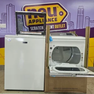 Maytag White Smart Top Load 5.3 Cu. Ft. Washer with Extra Power and Built- In Faucet MVW7230HW - Certified Refurbished and Maytag White Smart Electric 7.4 Cu. Ft. Dryer with Extra Power MED7230HW - New in Box - Image 11