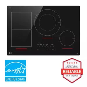 30" Induction Cooktop, White Backlit, Red Bar, Bridge, 4 Elements, ThinQ® with UltraHeat™ and Backlit SmoothTouch® Glass Controls CBIH3017BE - Open Box - Image 5