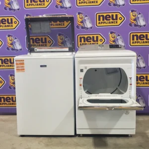 Maytag White Smart Top Load 5.2 Cu. Ft. Washer with Extra Power Button MVW7230HW - Scratch and Dent (Minor) and Maytag White Smart Gas 7.4 Cu. Ft. Dryer with Extra Power Button MGD7230HW - Open Box - Image 11