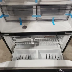 KitchenAid Black Stainless 36 in. 20 cu. ft. Counter Depth French Door Refrigerator with Wood-Look Nesting Shelf and Full Width Pantry Drawer KRFC136RBS - Scratch & Dent (Minor) - Image 12