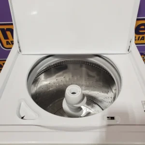 3.8 cu. ft. Capacity Washer Deep Fill Option Quick Wash Cycle Stainless Steel Wash Basket  7.0 cu. ft. Large Capacity Electric Dryer Auto Dry Wrinkle Prevent Option Hamper Door + View more Washer Model- MVW4005SW,  Washer condition- Scratch & Dent Minor  Dryer Model- MED4005SW  Dryer condition- Open Box - Image 4