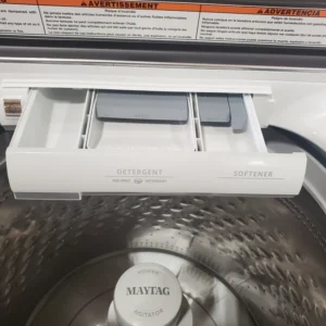 Maytag White Smart Top Load 5.3 Cu. Ft. Washer with Extra Power and Built- In Faucet MVW7230HW - Certified Refurbished and Maytag White Smart Electric 7.4 Cu. Ft. Dryer with Extra Power MED7230HW - New in Box - Image 7