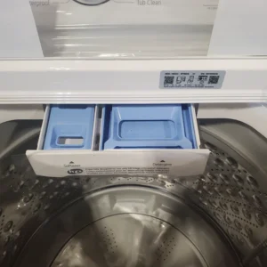 LG White Top Load 4.5 Cu. Ft. Washer with NeveRust Drum and TurboDrum Technology WT7000CW - New in Box and LG 7.3 cu. ft. Ultra Large High Efficiency Electric Dryer in White 16067 - DLE7000W - Scratch & Dent (Minor) - Image 5