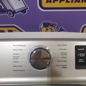 Maytag White Smart Top Load 5.3 Cu. Ft. Washer with Extra Power and Built- In Faucet MVW7230HW - Certified Refurbished and Maytag White Smart Electric 7.4 Cu. Ft. Dryer with Extra Power MED7230HW - New in Box - Image 4