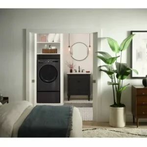 LG Black Steel 5.0 Cu. Ft. All in One WashCombo with Inverter HeatPump Technology WM6998HBA - New in Box - Image 2