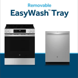 GE ENERGY STAR® 30" Free-Standing Electric Convection Range with No Preheat Air Fry and EasyWash™ Oven Tray GRF600AVSS - New in Box - Image 5