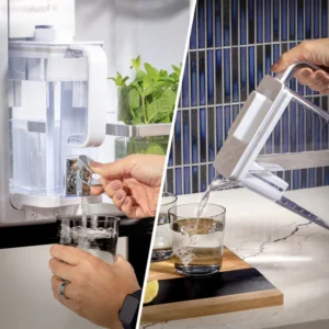 GE Profile ENERGY STAR® 22.9 Cu. Ft. Counter-Depth Quad-Door Refrigerator with Dual-Dispense AutoFill Pitcher and Door in Door PHD23BYWFS - New in Box - Image 3